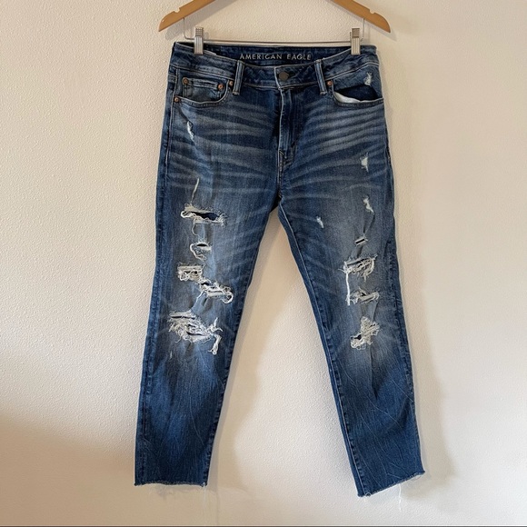 American Eagle Outfitters Slim Next Level Airflex Distressed Raw Hem-32 - Picture 1 of 14